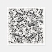 ザゴニーの片目の荒々しいスカル スタンダードカクテルナプキン (正面)