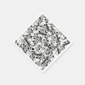 ザゴニーの片目の荒々しいスカル スタンダードカクテルナプキン (角)