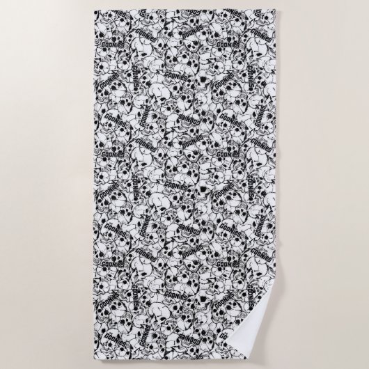 ザゴニーの片目の荒々しいスカル ビーチタオル