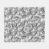 ザゴニーの片目の荒々しいスカル フリースブランケット (正面(横))