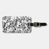 ザゴニーの片目の荒々しいスカル ラゲッジタグ (正面横)