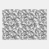 ザゴニーの片目の荒々しいスカル ラッピングペーパーシート (正面3)