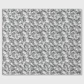 ザゴニーの片目の荒々しいスカル ラッピングペーパー (フラット)