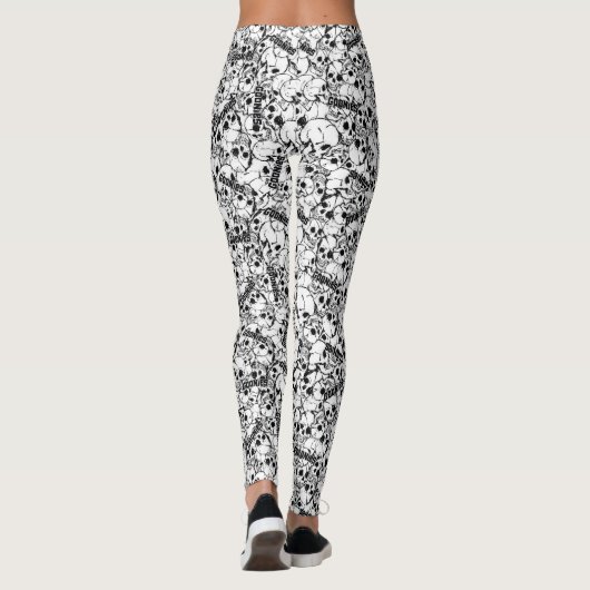 ザゴニーの片目の荒々しいスカル レギンス (裏面)