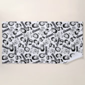 ザゴニーキャラクター模様 ビーチタオル (正面)