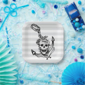 ザゴニースカル&いかりグラフィック ペーパープレート (パーティー)