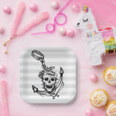 ザゴニースカル&いかりグラフィック ペーパープレート (パーティー)