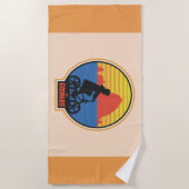 ザゴニーレトロマイキーライディングバイクグラフィック ビーチタオル (正面)