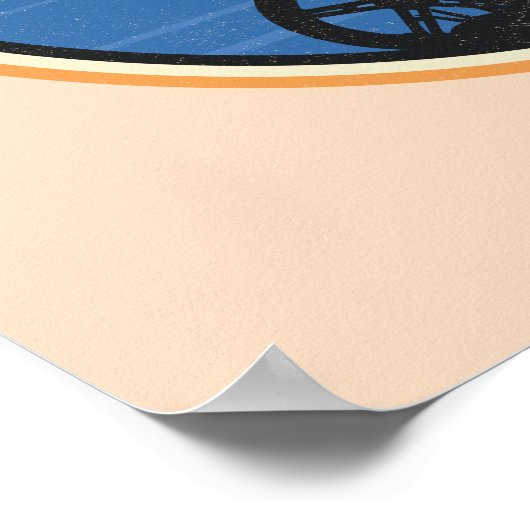 ザゴニーレトロマイキーライディングバイクグラフィック ポスター (角)