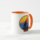 ザゴニーレトロマイキーライディングバイクグラフィック マグカップ (正面右)