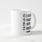 ザゴニー |チャンク、マイキー、データ、マウス ジャンボコーヒーマグカップ (正面右)