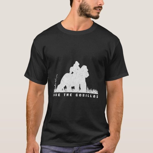 ザゴリ救ラスママベビーゴリラ Tシャツ (正面)