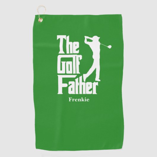 ザゴルフのお父さんゴルフおもしろいテーマ ゴルフタオル (正面)