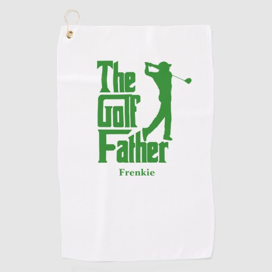 ザゴルフのお父さんゴルフおもしろいテーマ ゴルフタオル (正面)