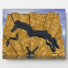 ザゴールデンアイスランドホース抽象芸術 フォトプラーク