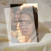 ザゴールデンアワーグレイスモノグラムモダンズ結婚ーズ ベラム紙招待状