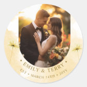 ザゴールデンアワーグレスフォト&フローラ結婚ズ ラウンドシール (正面)