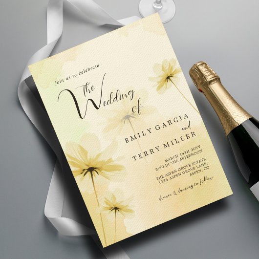 ザゴールデンアワーグレスフォト&フローラ結婚ズ 招待状