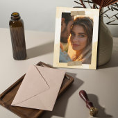 ザゴールデンアワーグレスフォト&モノグラム結婚ズ 招待状