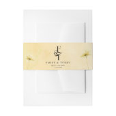 ザゴールデンアワーグレースフローラ&モノグラム結婚ズ 招待状ベリーバンド (正面例)