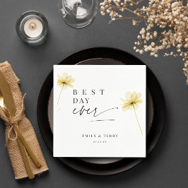 ザゴールデンアワーグレース最高のフローラデー結婚エバー スタンダードカクテルナプキン