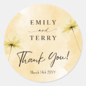 ザゴールデンアワーグレース&フローラ結婚ズサンキュー ラウンドシール (正面)