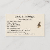 ザゴールデンイーグル（アクイラクリサエトス） NYバードイメージ 名刺 (裏面)