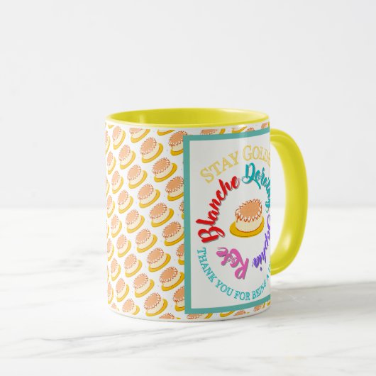 ザゴールデンガールズステイゴールデンタイポグラフィチーズケーキ マグカップ (正面右)