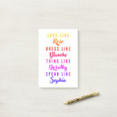 ザゴールデンガールズタイポグラフィ ポストイット (デスク上)