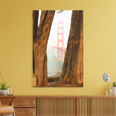 ザゴールデンゲートブリッジ | Overlookビューからの樹木 キャンバスプリント (インサイチュ (リビング))