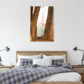 ザゴールデンゲートブリッジ | Overlookビューからの樹木 キャンバスプリント (インサイチュ (寝室))