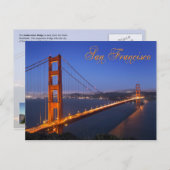 ザゴールデンゲートブリッジat dusk ポストカード (正面/裏面)