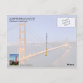ザゴールデンゲートブリッジat dusk ポストカード (裏面)
