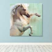 ザゴールデンスタリオンホース – ポスター キャンバスプリント (インサイチュ (ウッドフロア))