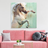 ザゴールデンスタリオンホース – ポスター キャンバスプリント (インサイチュ (リビング))