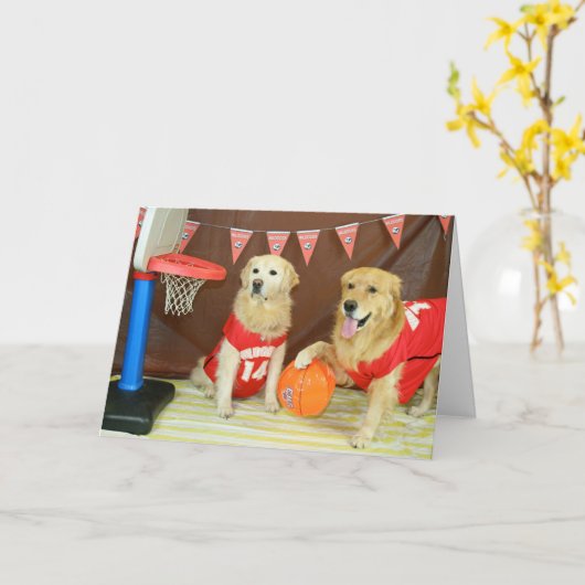 ザゴールデンスラムダンク誕生日 カード (黄色い花)