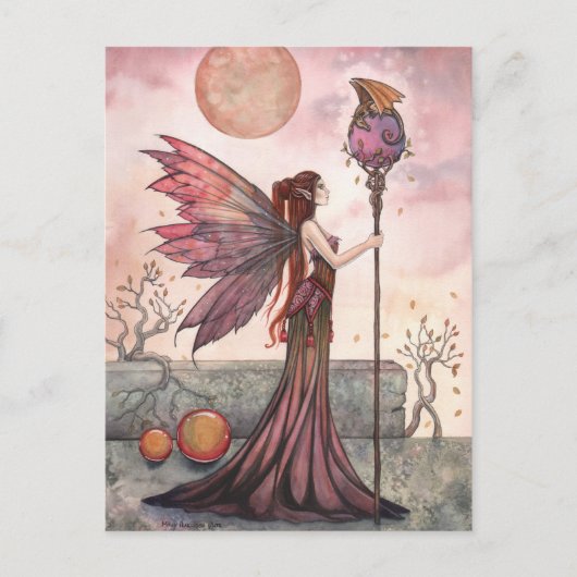 ザゴールデンドラゴンフェアリーファンタジーはがき ポストカード (正面)