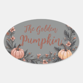 ザゴールデンパンプキン 楕円形シール