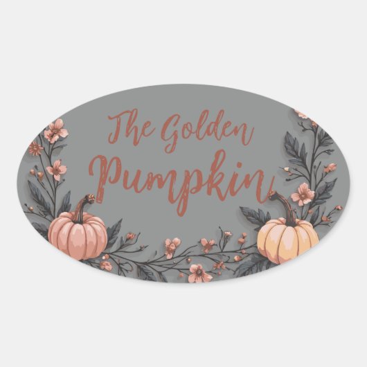 ザゴールデンパンプキン 楕円形シール (正面)