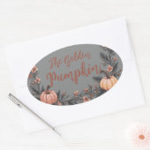 ザゴールデンパンプキン 楕円形シール (封筒)