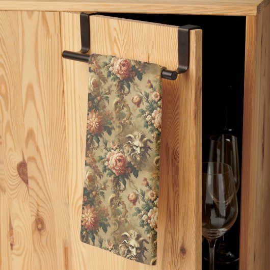 ザゴールデンフィエンド – ゴシックビクトリアン キッチンタオル (三つ折り)