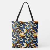 ザゴールデンブルーアラベスクトートバッグ トートバッグ (裏面)