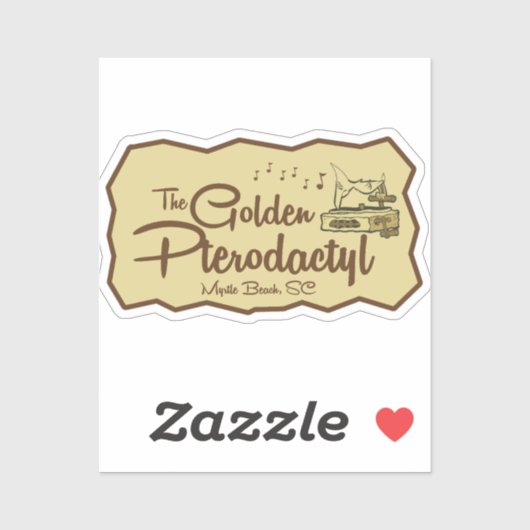 ザゴールデンプテロダクティルティキバーマートルビーチ シール (シート)