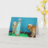 ザゴールデンミニゴルフ誕生日 カード (黄色い花)