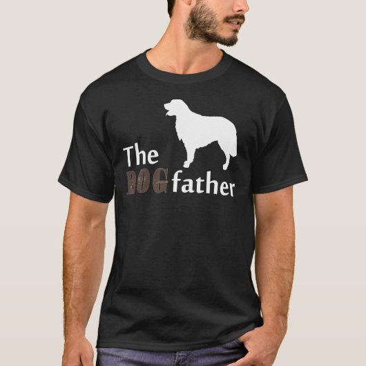 ザゴールデンレトリバー犬の父親 Tシャツ (正面)