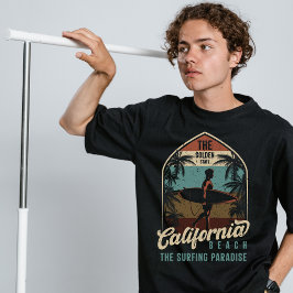 ザゴールデン州カリフォルニアビーチTシャツ Tシャツ