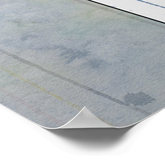 ザサイキックファンタジーウーマンポートレートウォーターカラーアート ポスター (角)