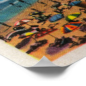 ザサイクロンレーサーとビーチ群集、長いビーチ ポスター (角)