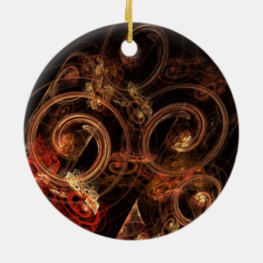 ザサウンドオブミュージック抽象芸術アートサークルオーナメント セラミックオーナメント (裏面)