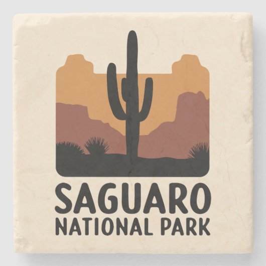 ザサグアーロサボテン ストーンコースター (正面)